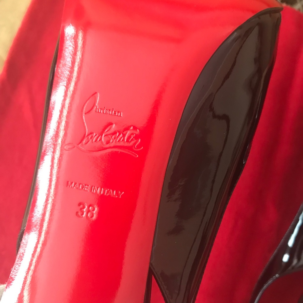 ❤️NEW Christian Louboutin No Prive Slingback Black EU38 - Picture 14 of 14